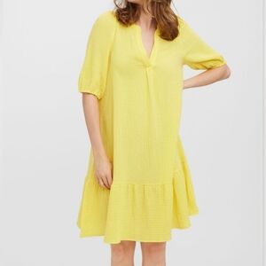 Vero Moda Sunny Yellow Cotton Summer Dress (Purchased In Belgium 🇧🇪)